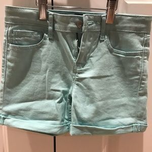 Gap Girls Turquoise Stretch Midi Shorts.  Size 10